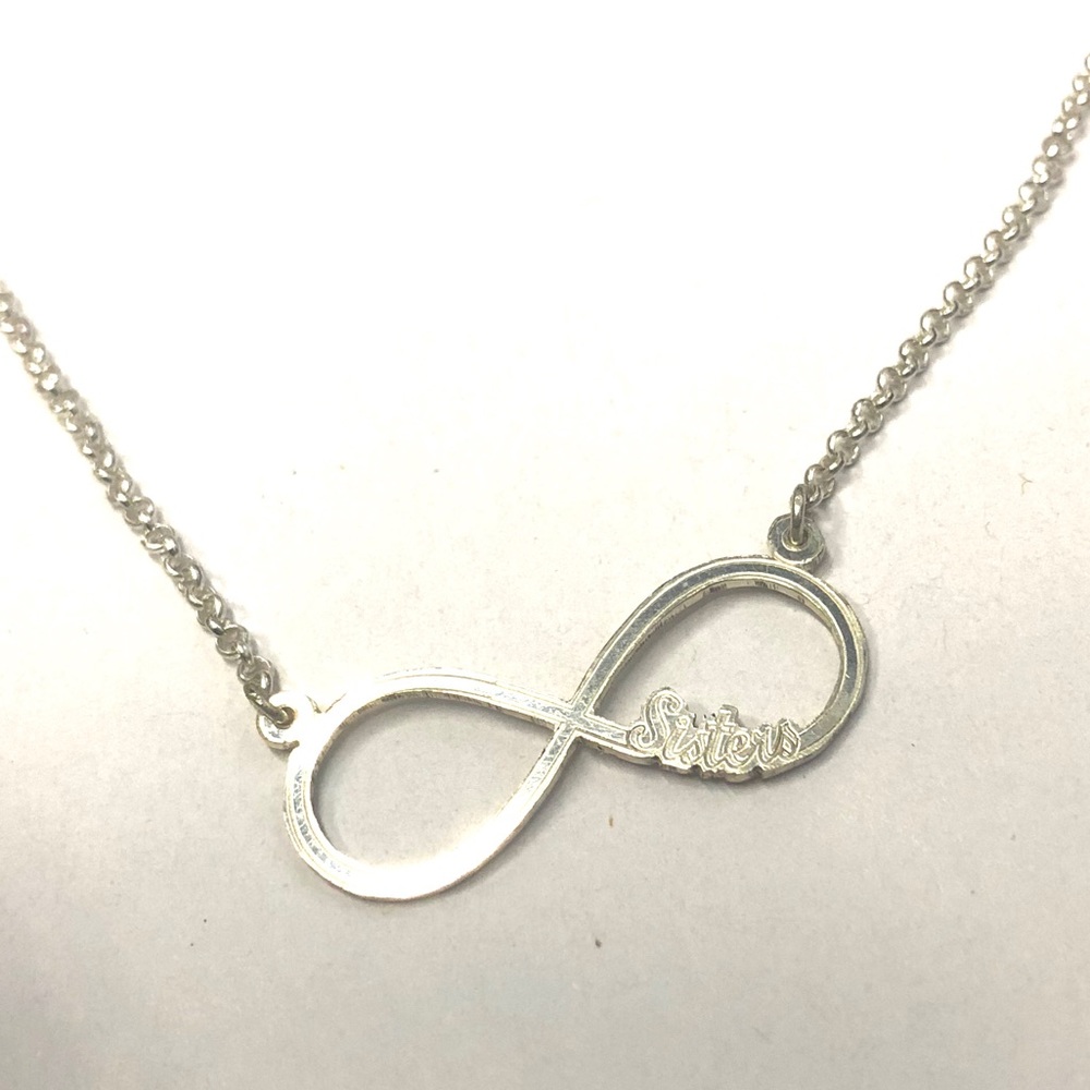 Sterling silver Necklace Infinity Sister Necklace
